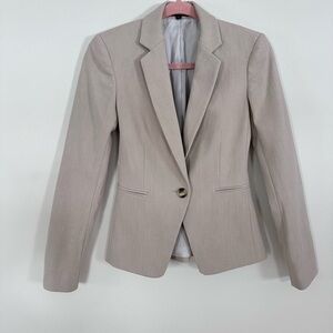 Express Notch Collar One Button Blazer - Khaki - 00